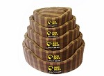 Oval Dog Bed Basket Beige Tartan Oval Washable Various Sizes